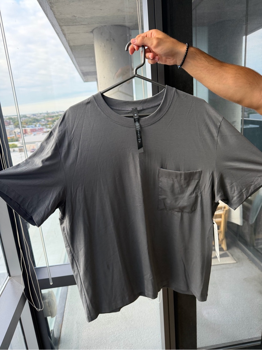 lululemon athletica Men's Short Sleeve Pocket Tee - Charcoal Gray
